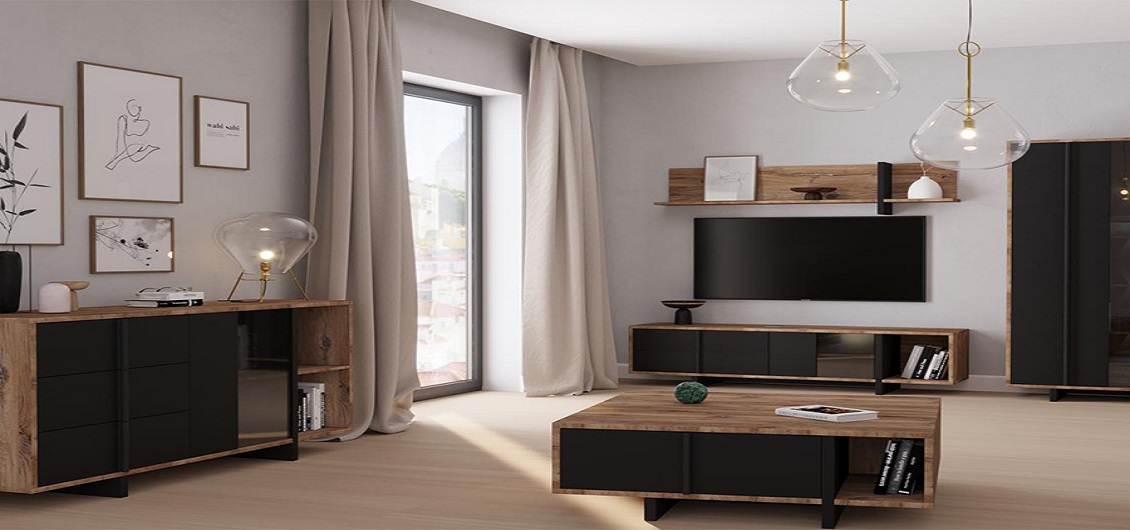 System Gudrid dąb flagstaff czarny